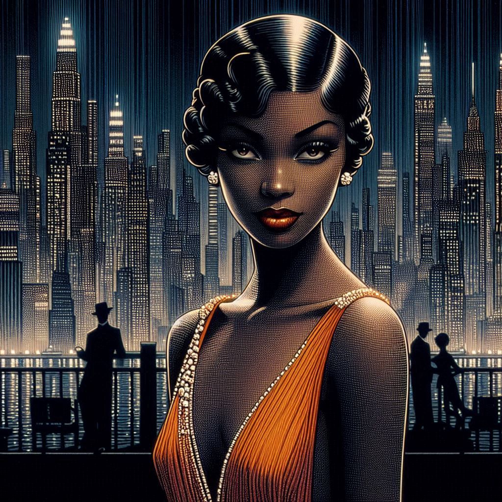 "Noir Deco" Illustration