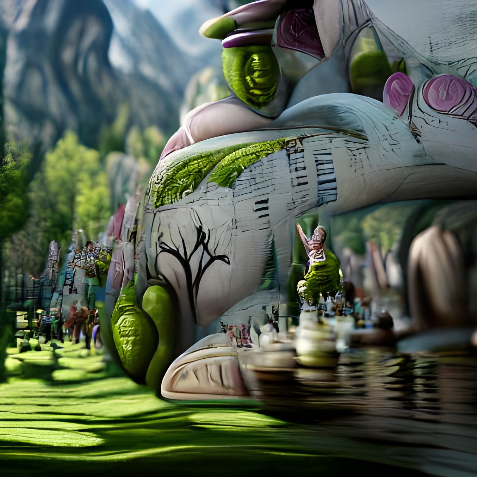 Shrek in alice in wonderland