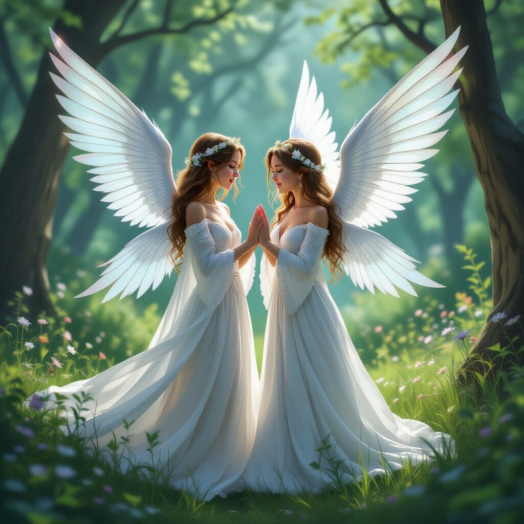 Angelic Butterfly Fairy with Dove