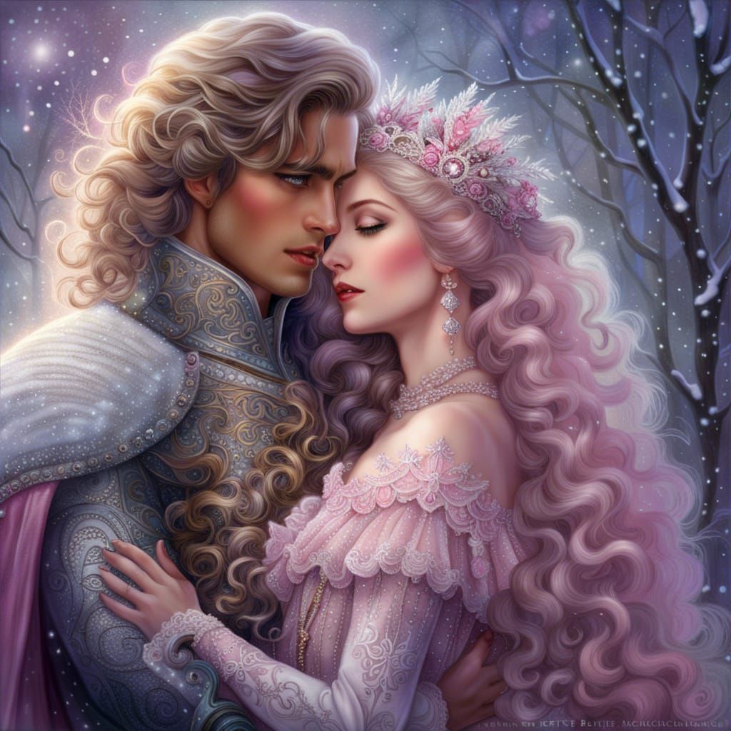 Prince embracing a Princess - AI Generated Artwork - NightCafe Creator