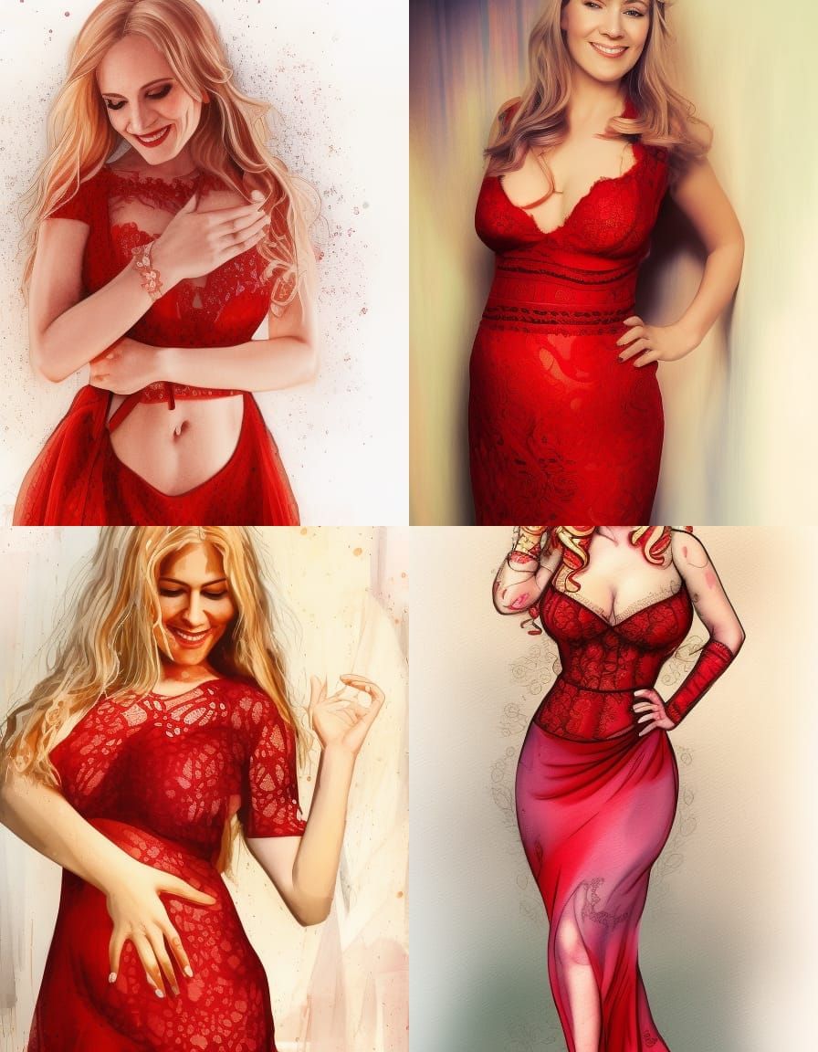 Gorgeous Long Blonde Hair 35 Year Old Woman Wearing A Lacy Red Dress gorgeous-long-blonde-hair-35-year-old-woman-wearing-a-lacy-red-dress