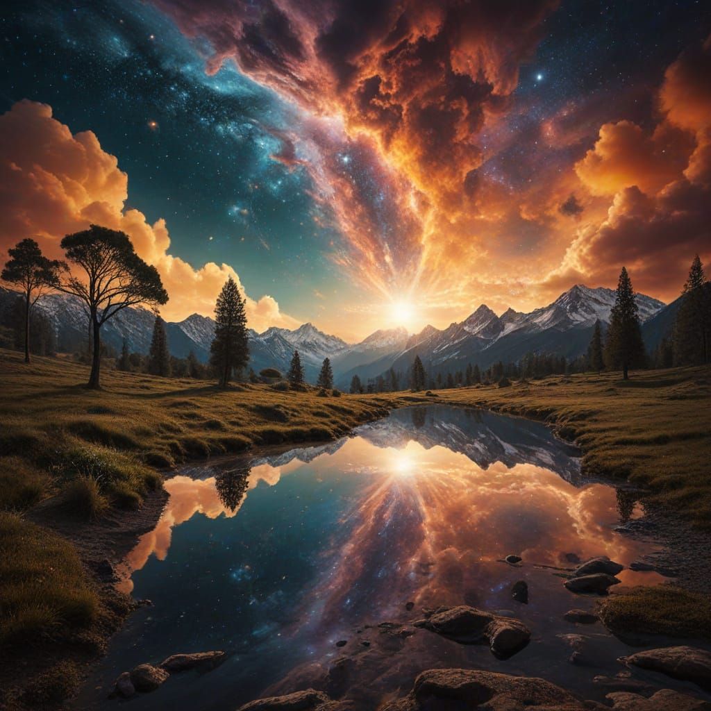 two worlds clash one day one night   epic beautiful split stunning   by @Upallnight