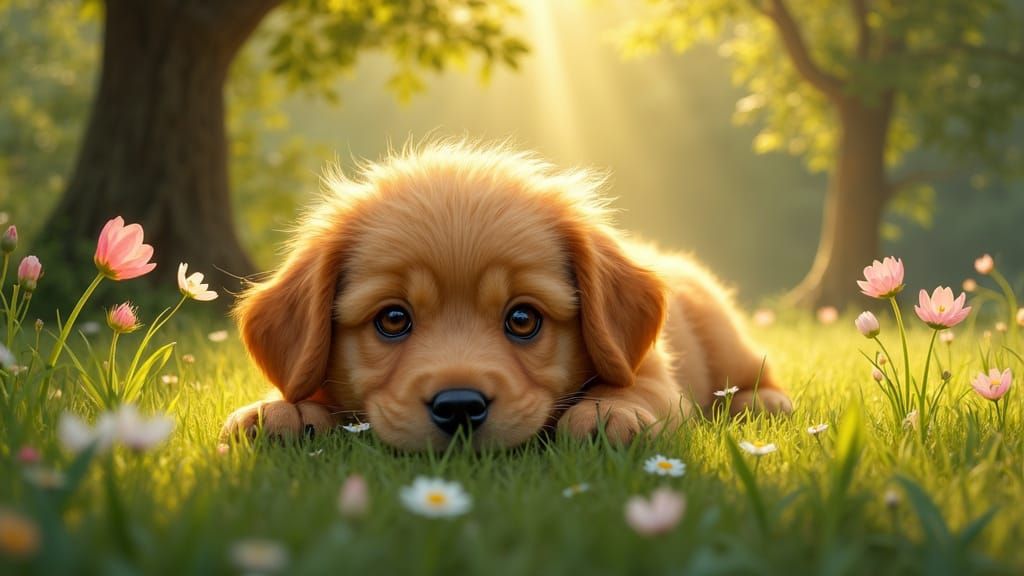 Small Pet Puppy  by @Textured Color