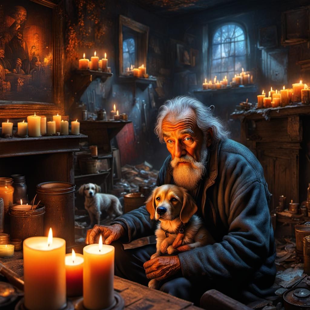 The Old Man with Candles  by @APOLLO