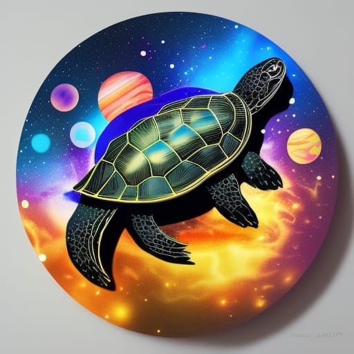 Cosmic Turtle - AI Generated Artwork - NightCafe Creator