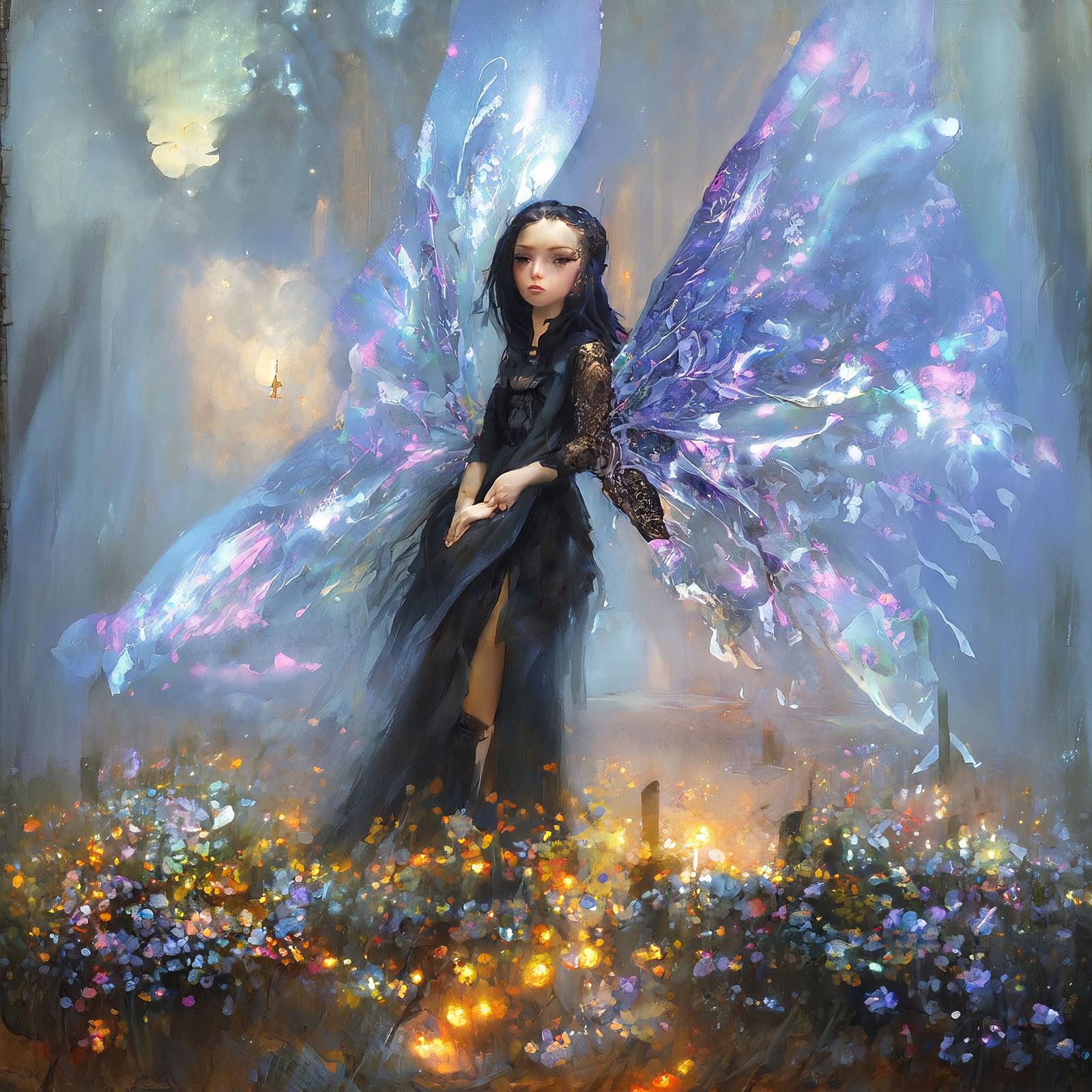 Apparition with wings 1