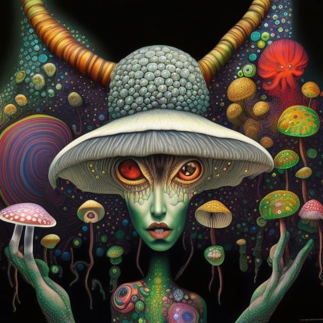 Fungi Girl 3477 - AI Generated Artwork - NightCafe Creator