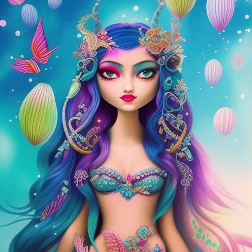 Insanely beautiful and cute Mermaid female underwater Jasmine Becket