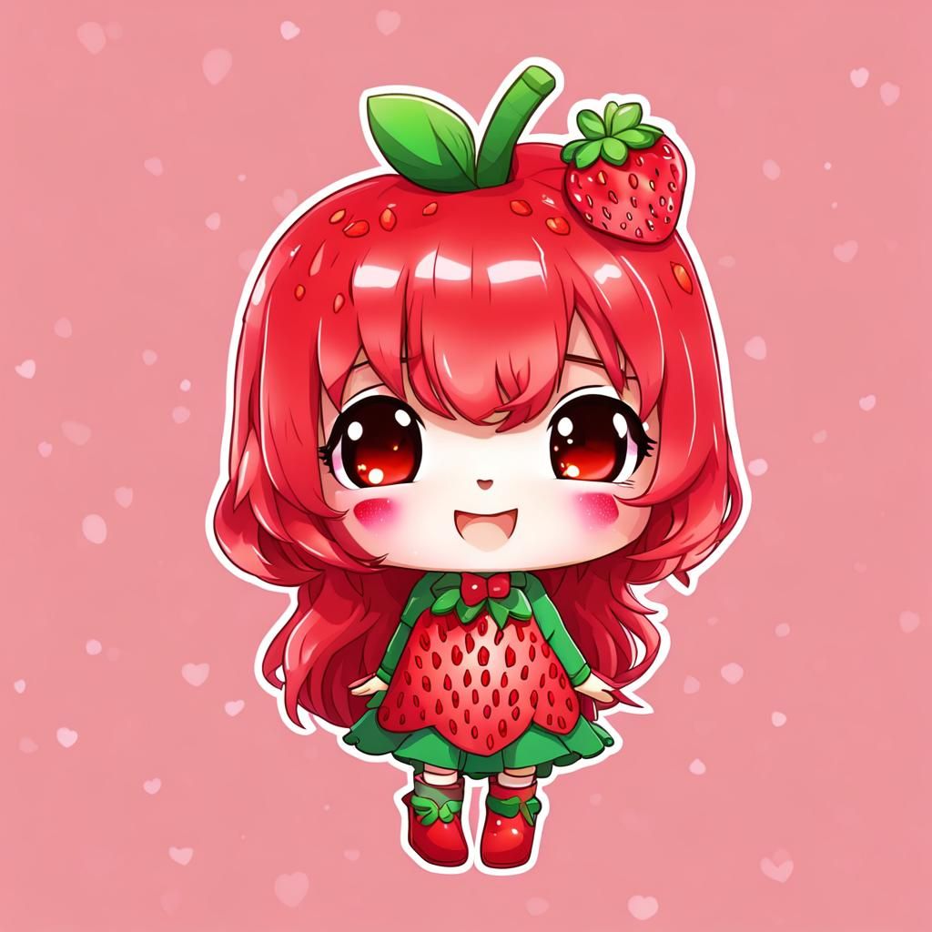 Chibi strawberry - AI Generated Artwork - NightCafe Creator