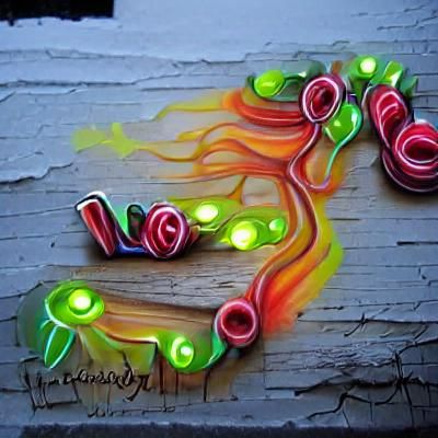 christmas, colorful, quilling watercolor glowing neon graffi...