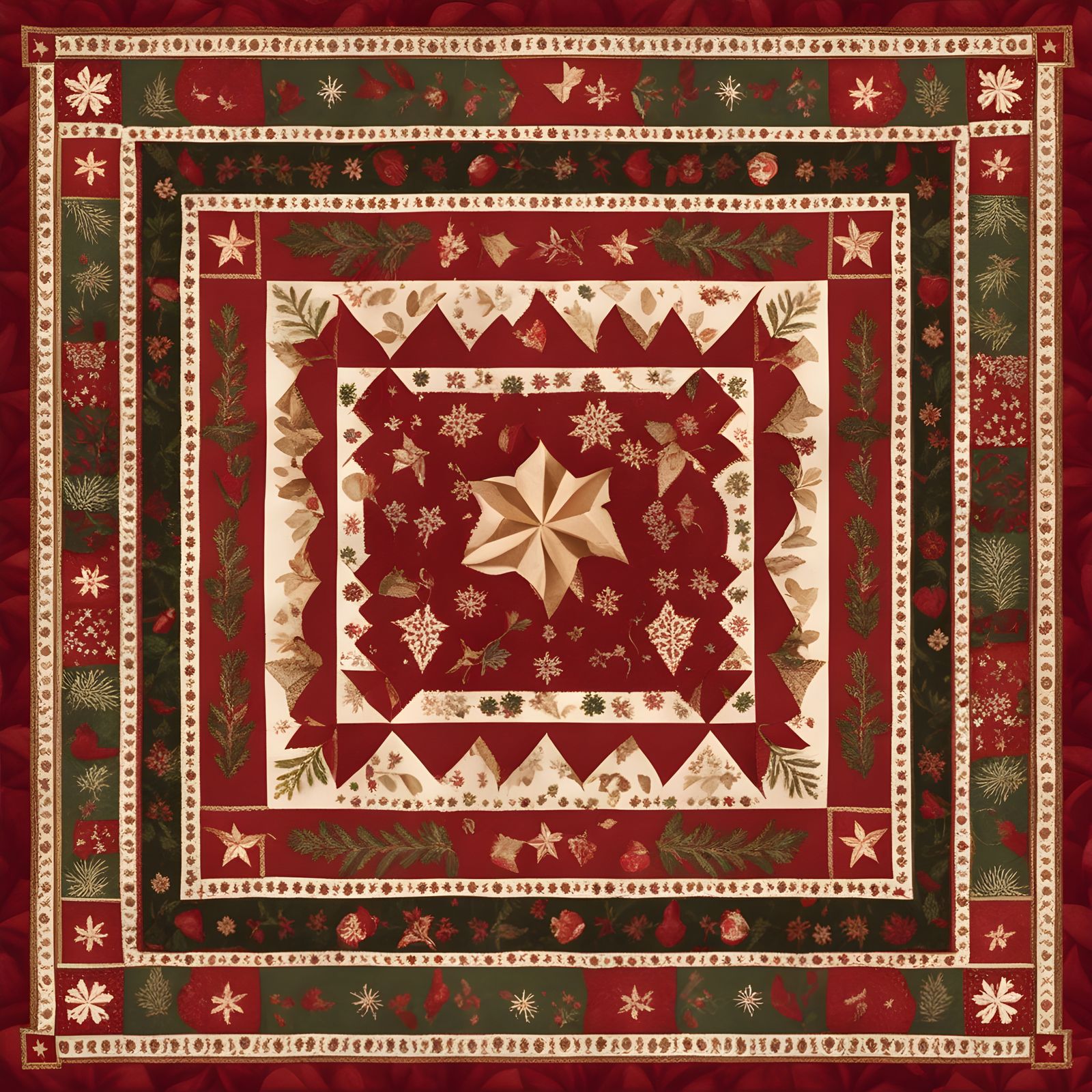 Yule Log quilt