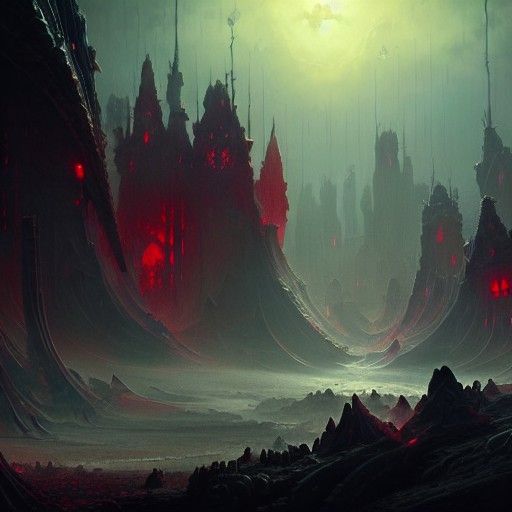 FANTASY LANDSCAPE OF HELL