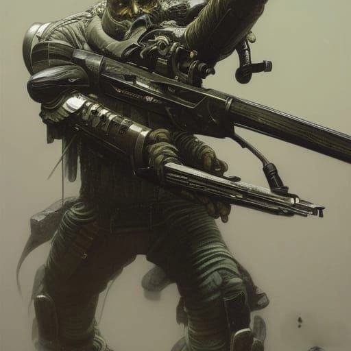 Sniper Rifle.Mechanical.Aesthetic. Desert Eagle.Black.Red.RWBY - AI  Generated Artwork - NightCafe Creator