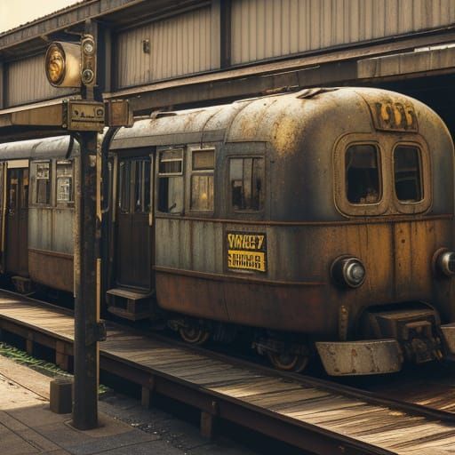 Retro Futuristic Train Station Suitcase