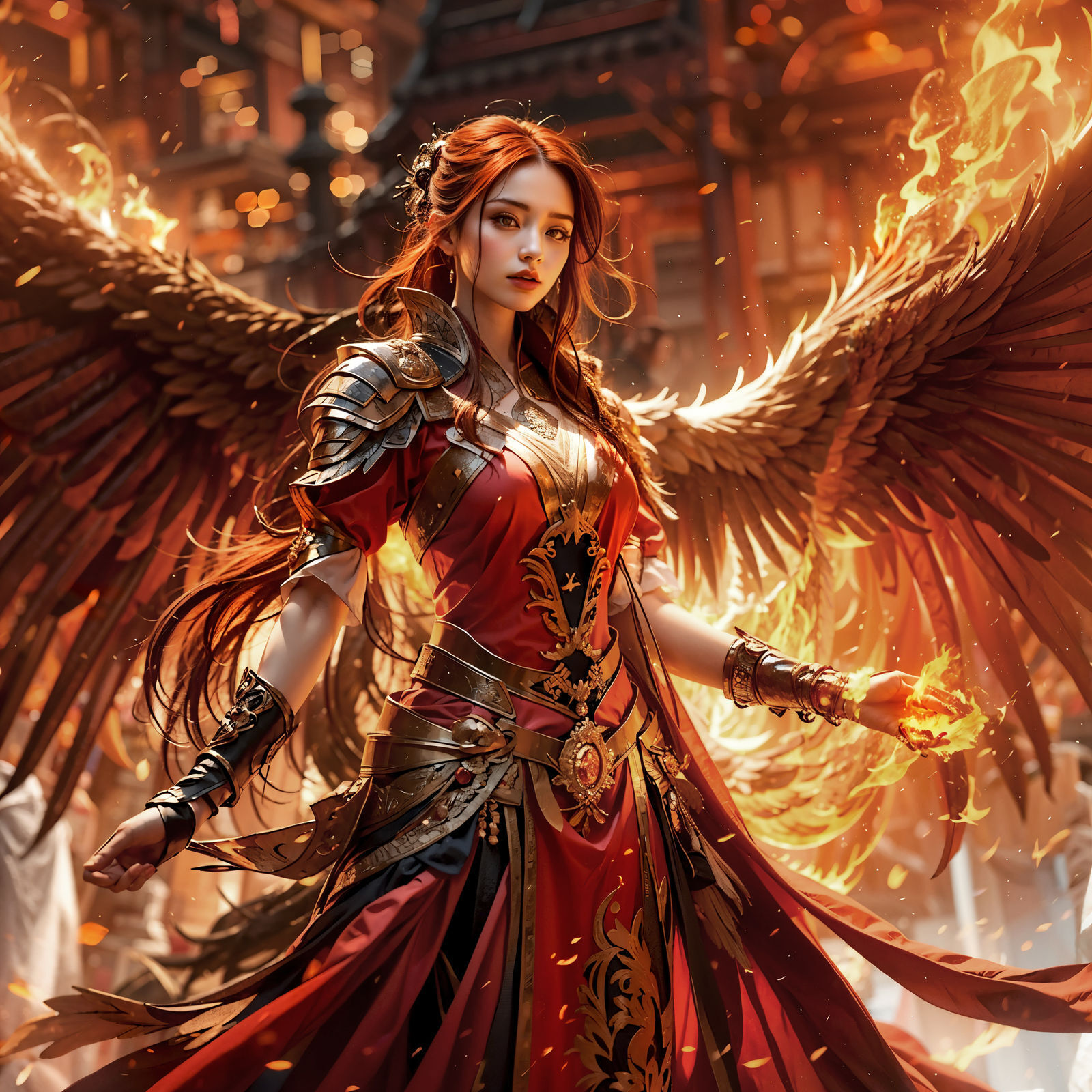 Fire Sorceress - Ai Generated Artwork - Nightcafe Creator