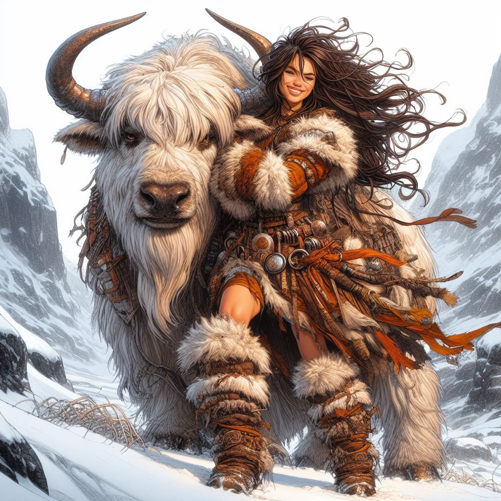 D3 Double Warrior Walking With Yak