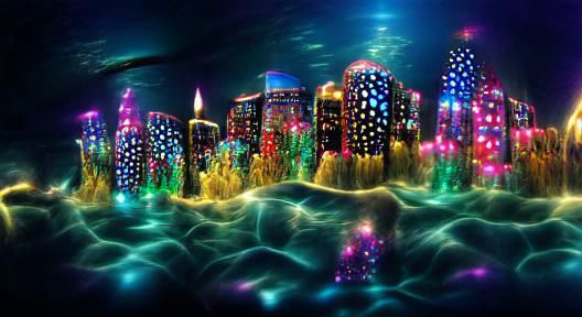 underwater city of lights