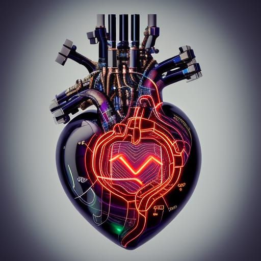 cyborg heart - AI Generated Artwork - NightCafe Creator