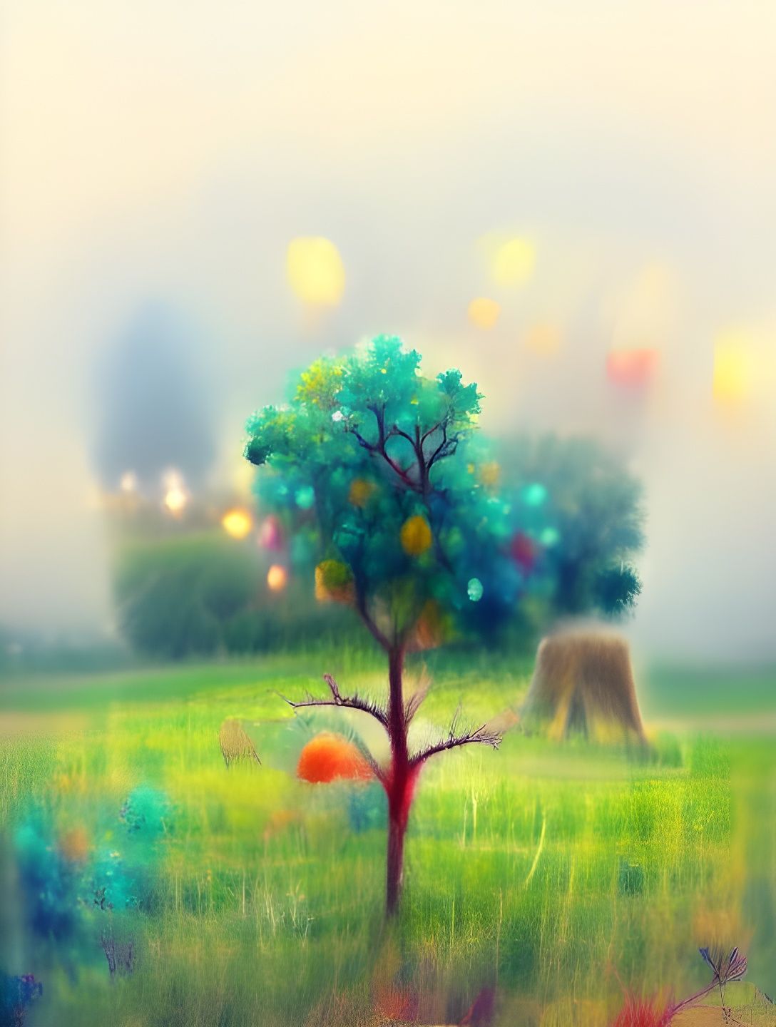 Tree in the mist