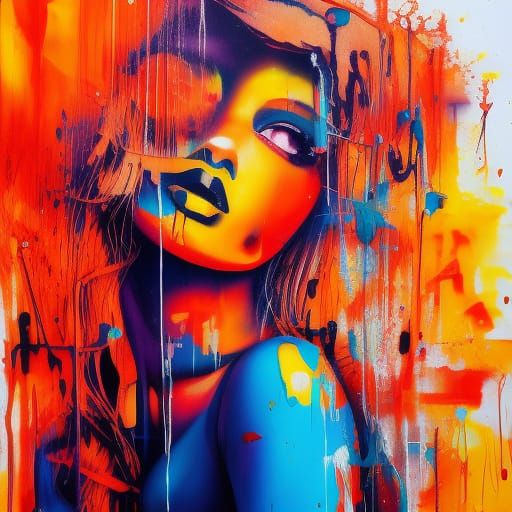 draped in orange