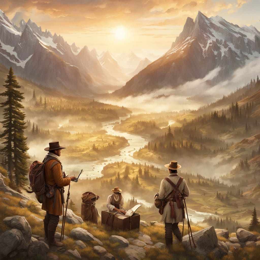 Lewis and Clark check their GPS  by @Dave Man