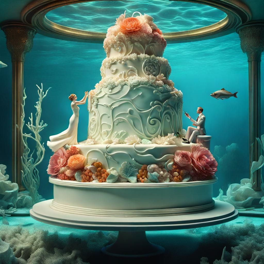 Underwater Wedding Cake