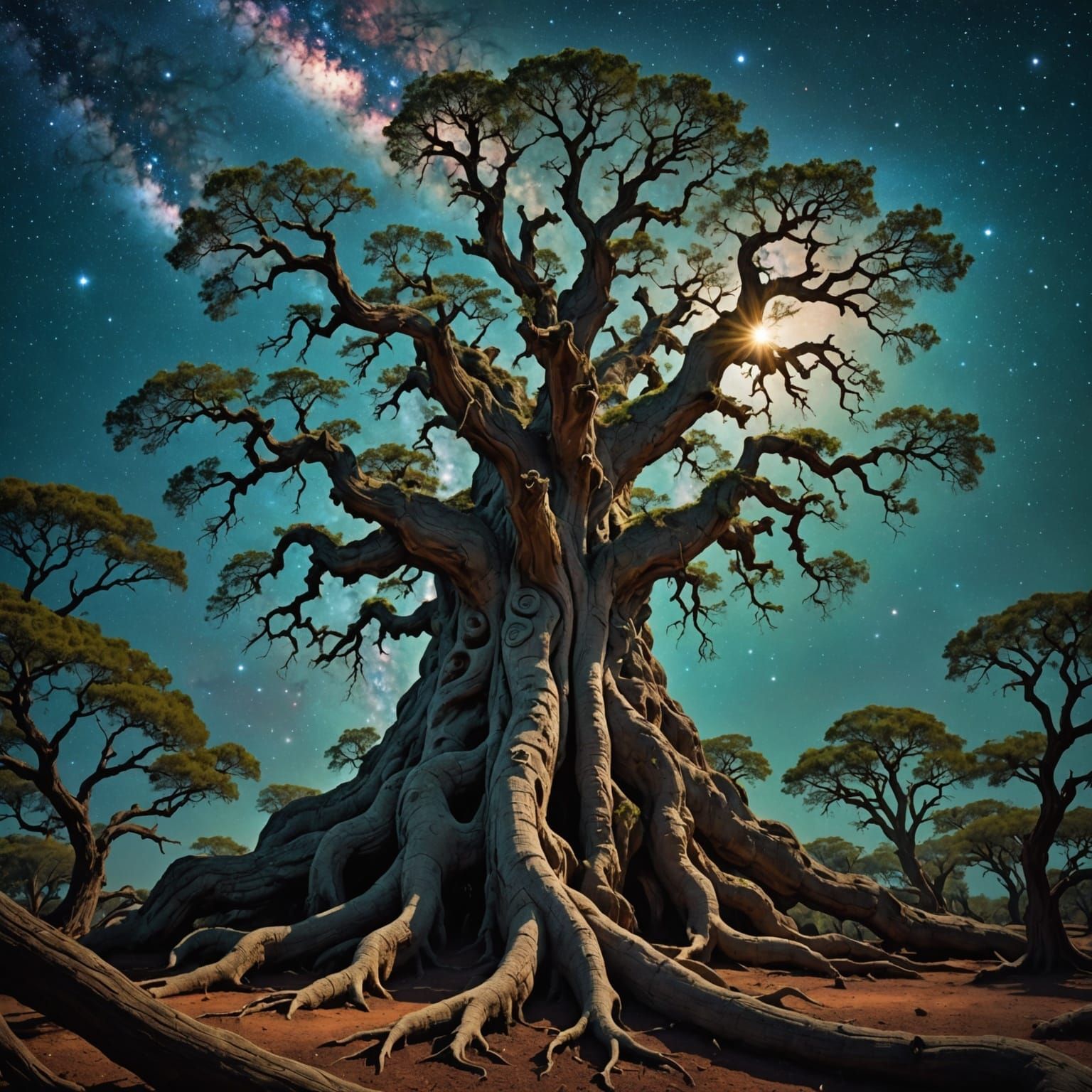 Build a magnificent treehouse in this tree 