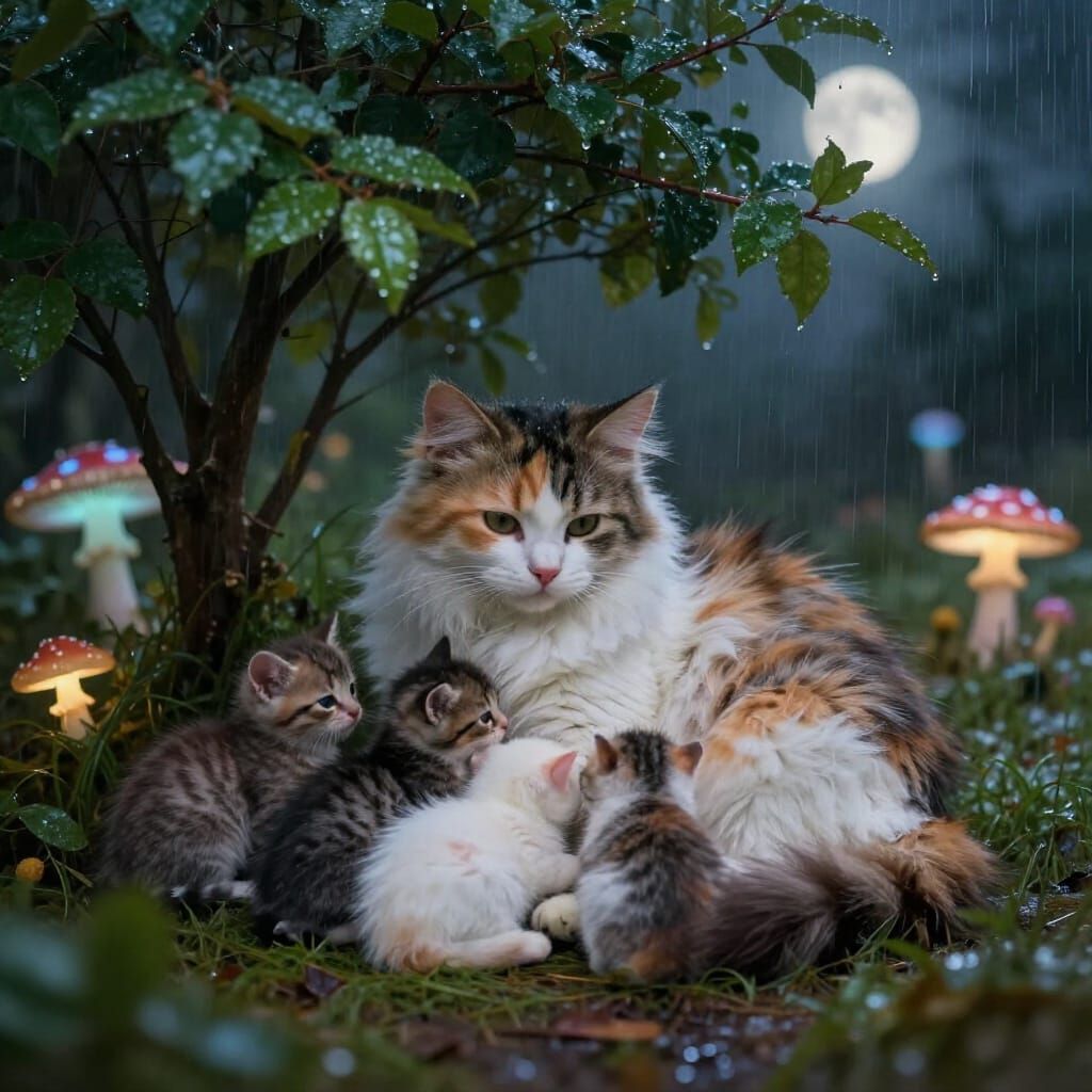 Nursing Kittens  by @Sebastian