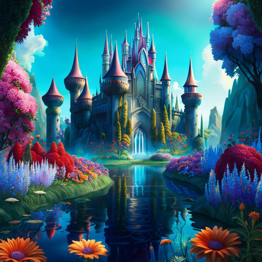 Magical castle - AI Generated Artwork - NightCafe Creator