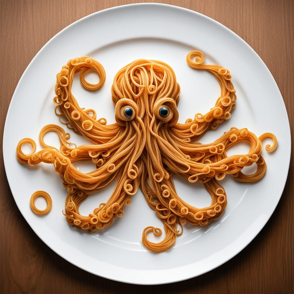 Spaghetti Octopus  by @sasha