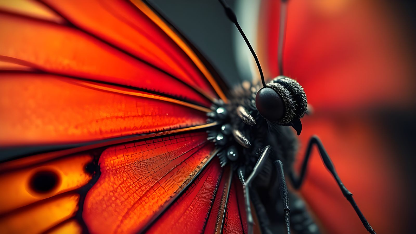 A Macro View Close Up Of A Butterflies Wing showing lots of detail, very realistic, 8k.  by @KOSH