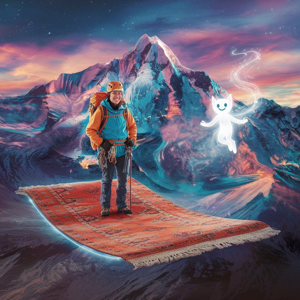 Die strahlende Reise: Geist und Bergsteiger in Harmonie