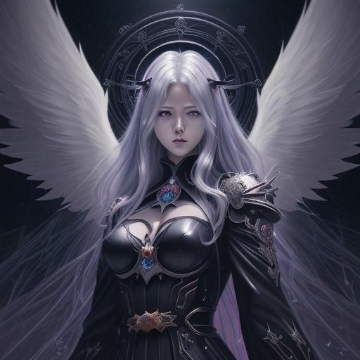The angel of death as a eye by artist "anime", Anime Key Vis...