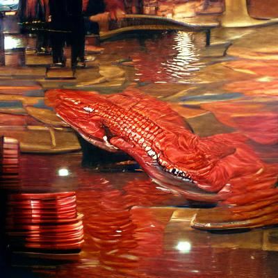 red alligator in casino