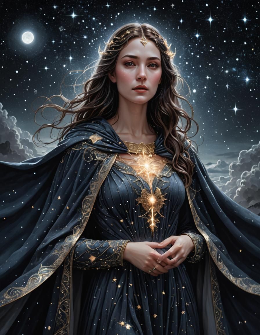 Nyx, Goddess of the Night  by @Cheshy