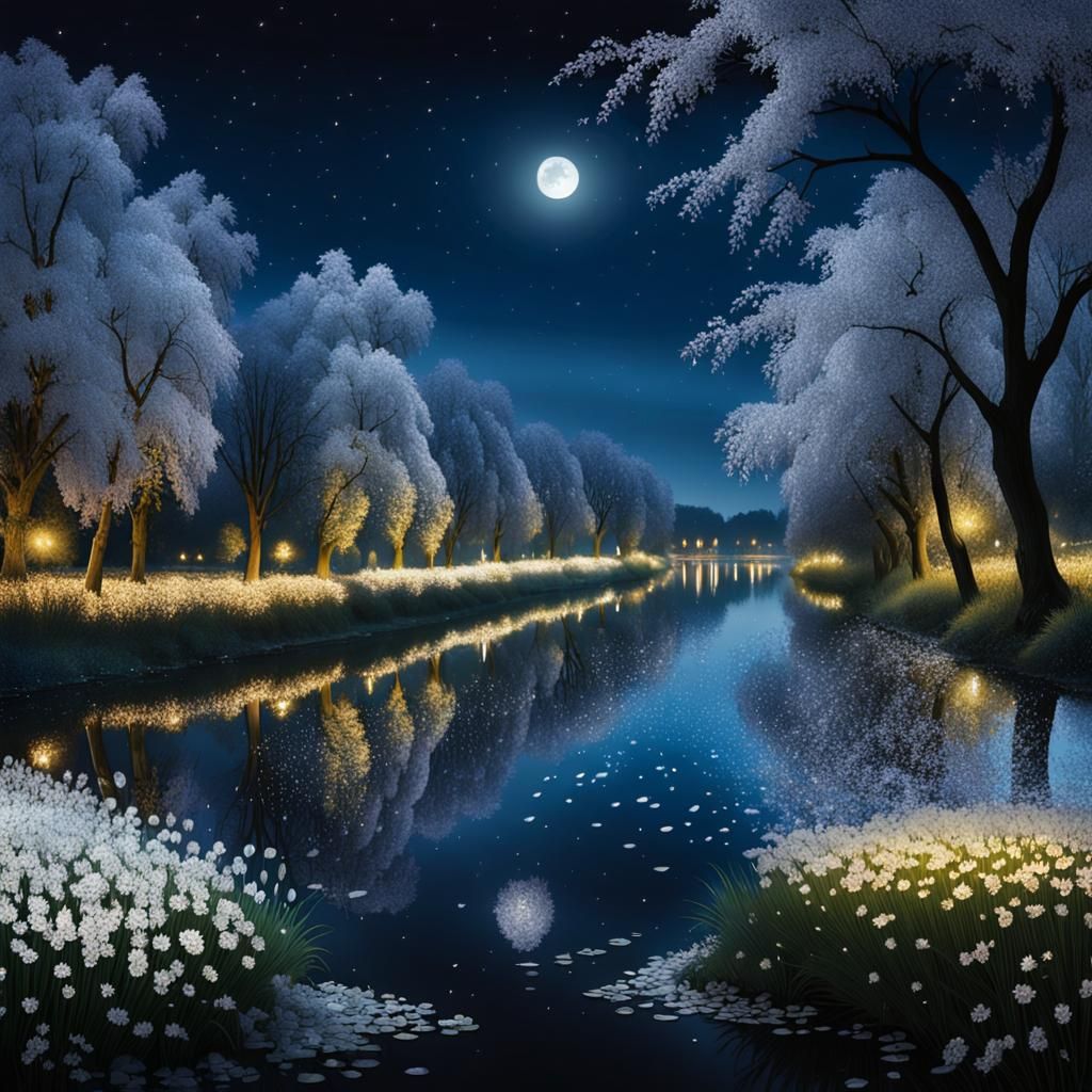 A magical nighttime moment - AI Generated Artwork - NightCafe Creator