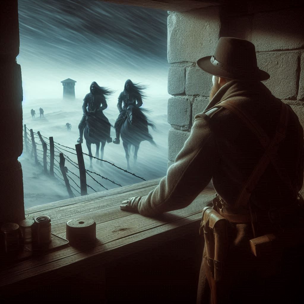 Two riders are approaching