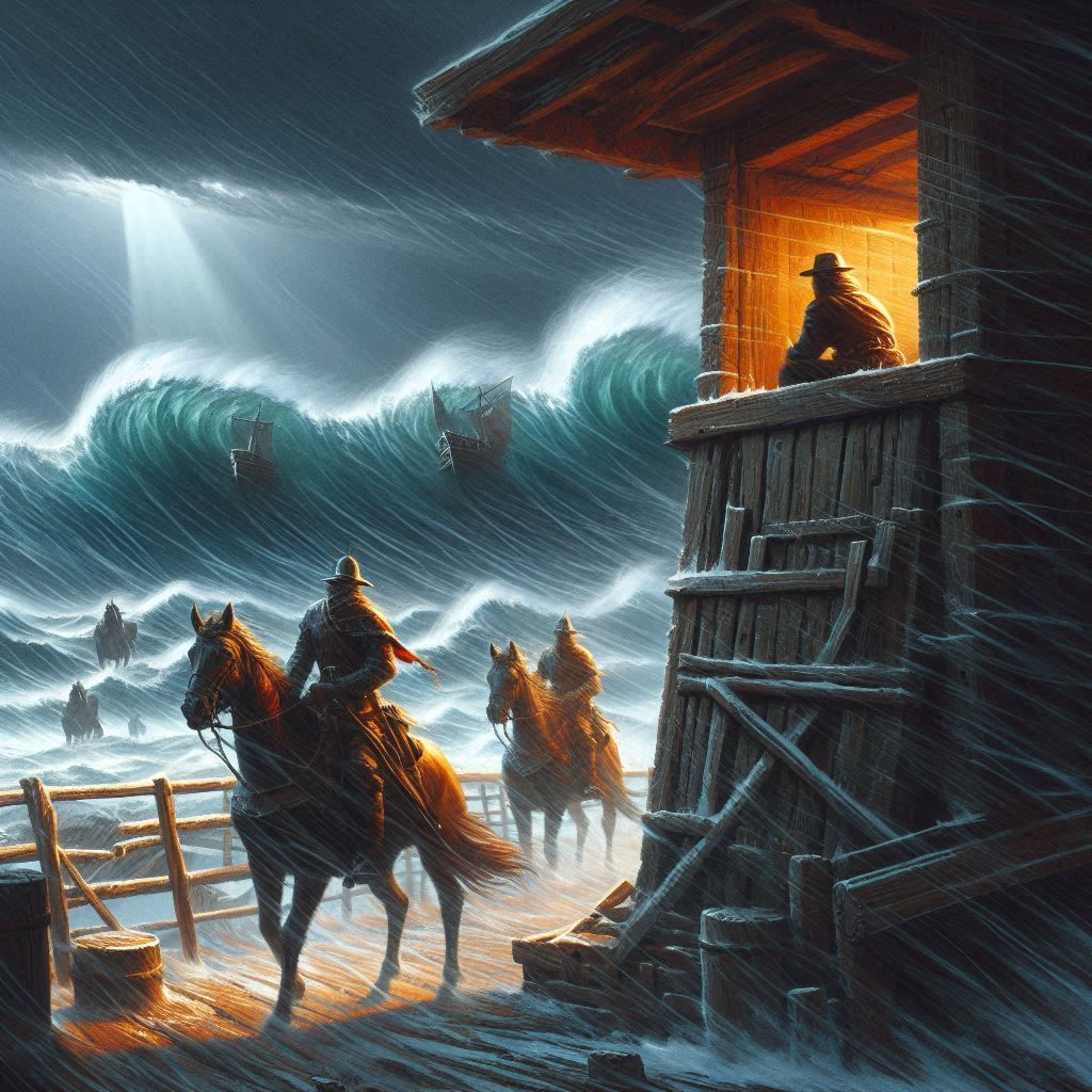 Two riders were approaching