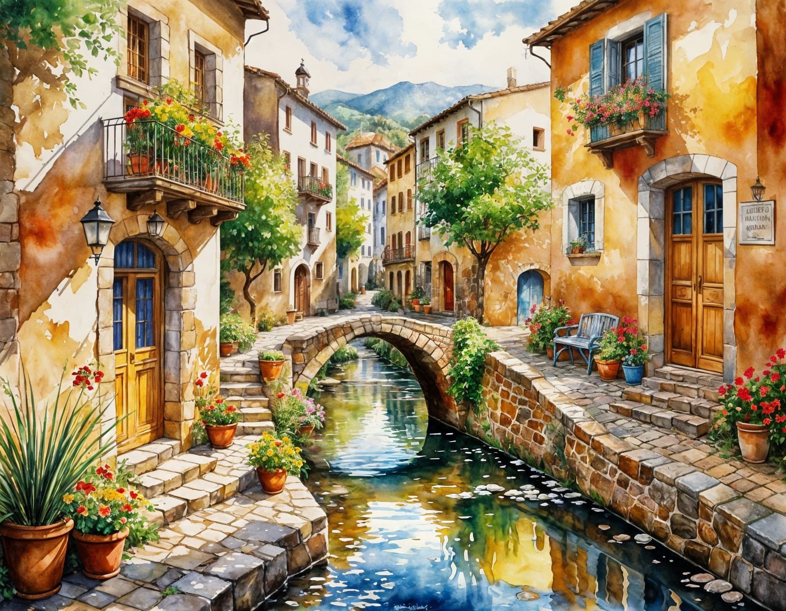 Spanish Mountain Village  by @Sharonjoy