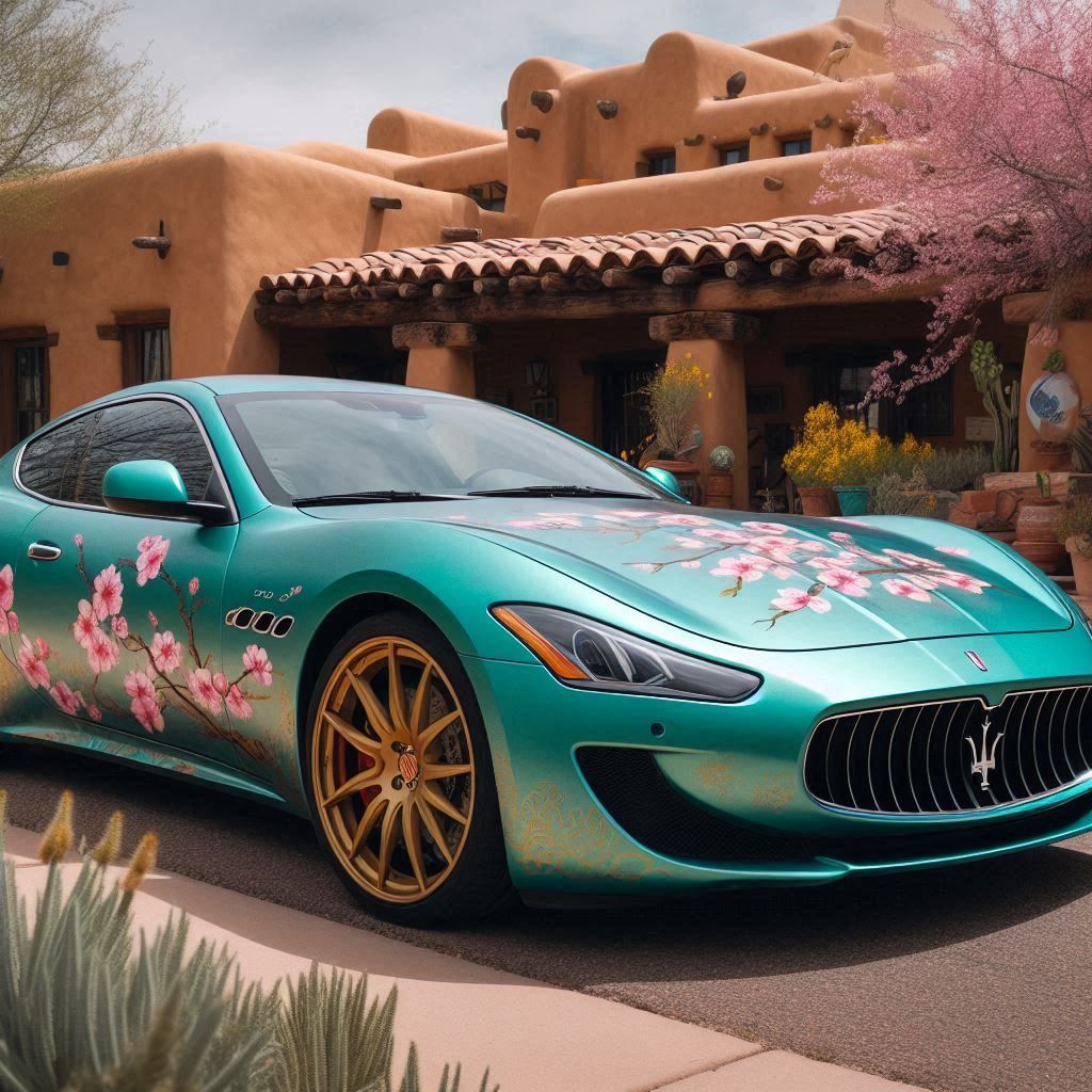 Pulling Up in the Arizona Green Tea Maserati