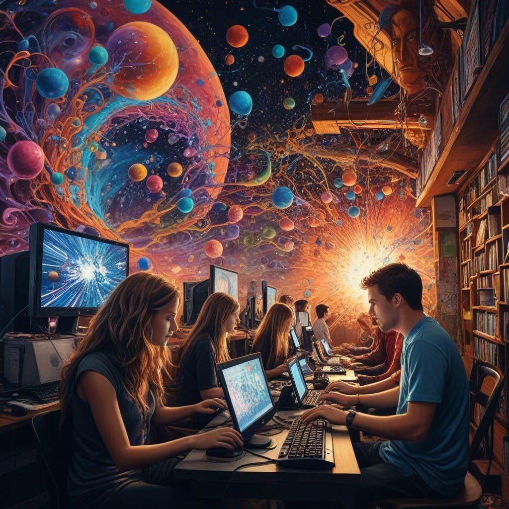 The Night Cafe--Opening the Door to Other Worlds  by @Janet Brien