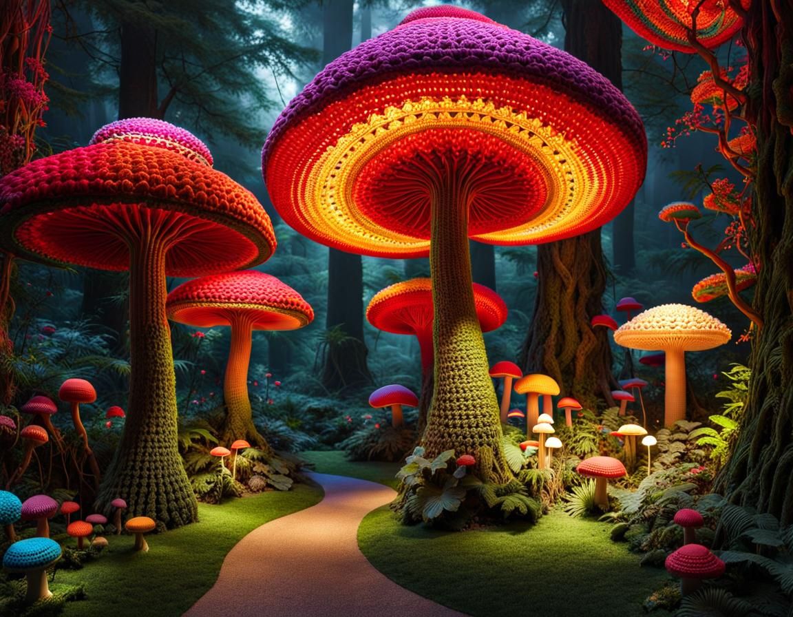 crocheted forest   by @Vaclava