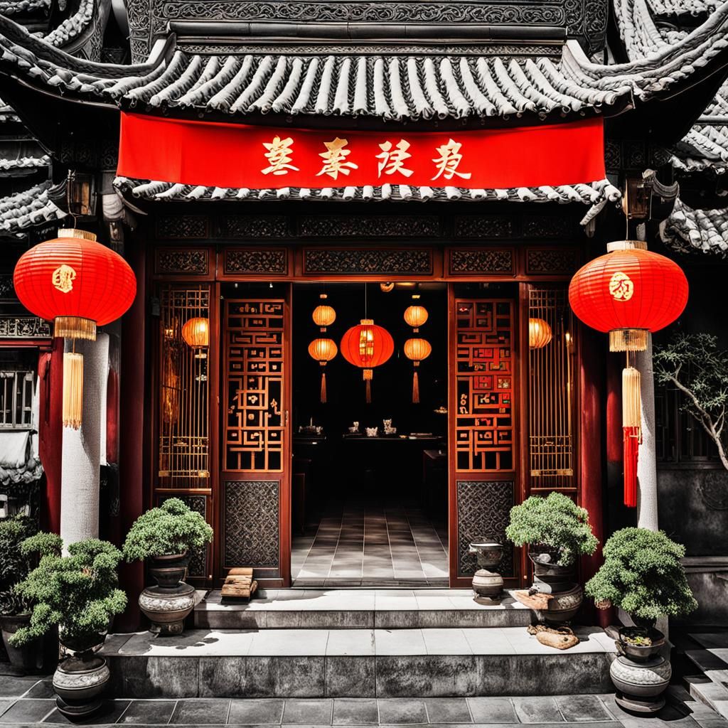 Dumplings and Lanterns: Chinese Restaurant Still Life