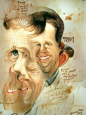 Portrait of Jim Bob Duggar drawn by Norman Rockwell