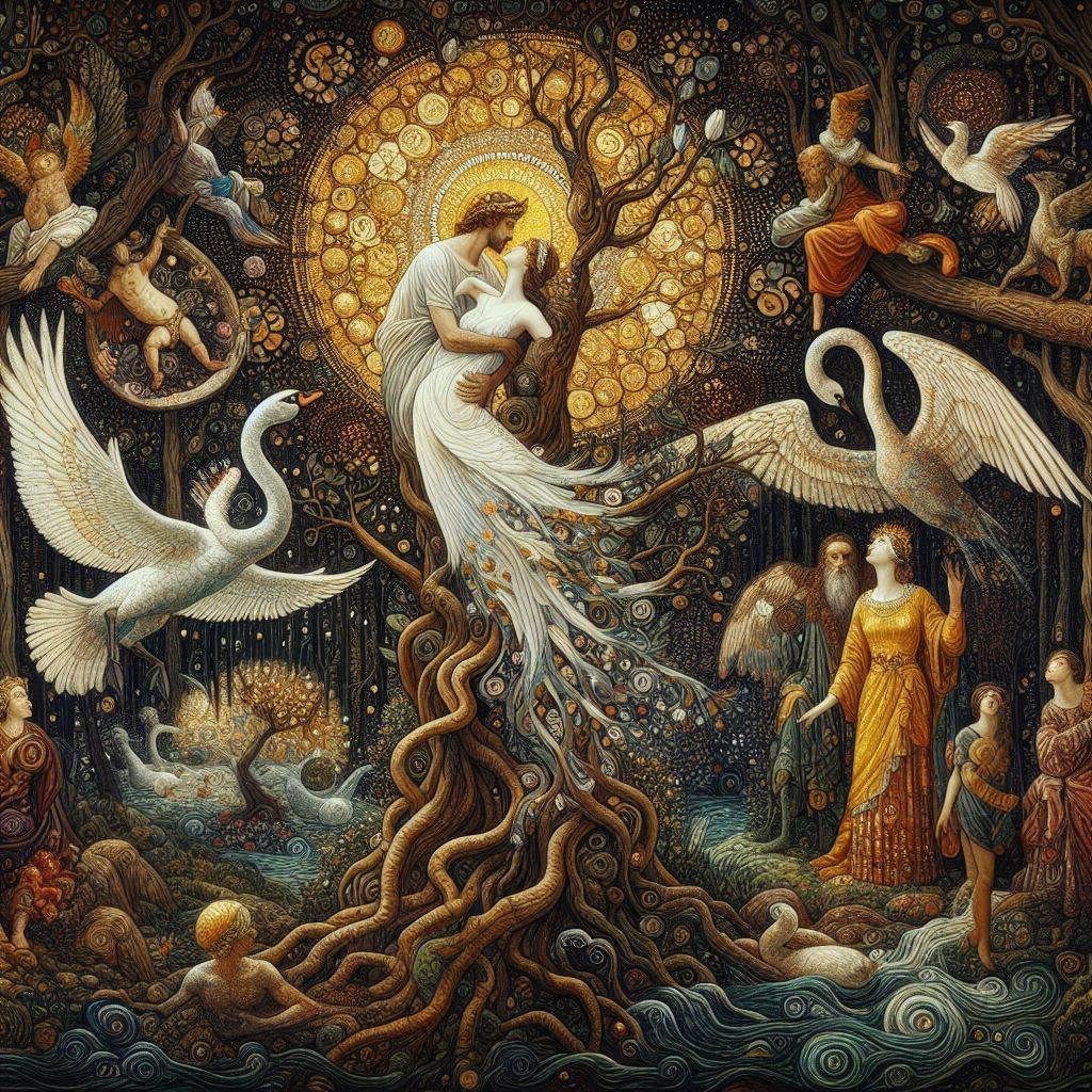 Zeus fell in love with Leda