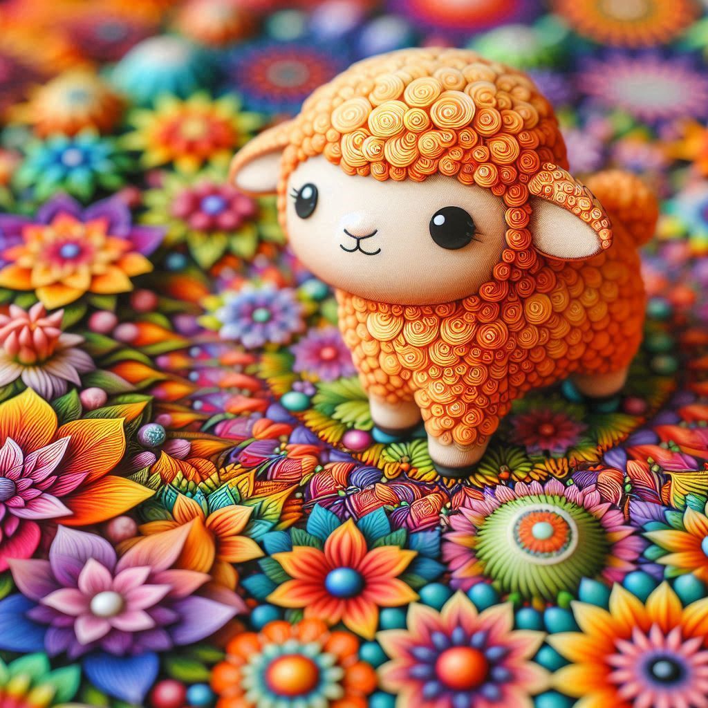 Orange sheep