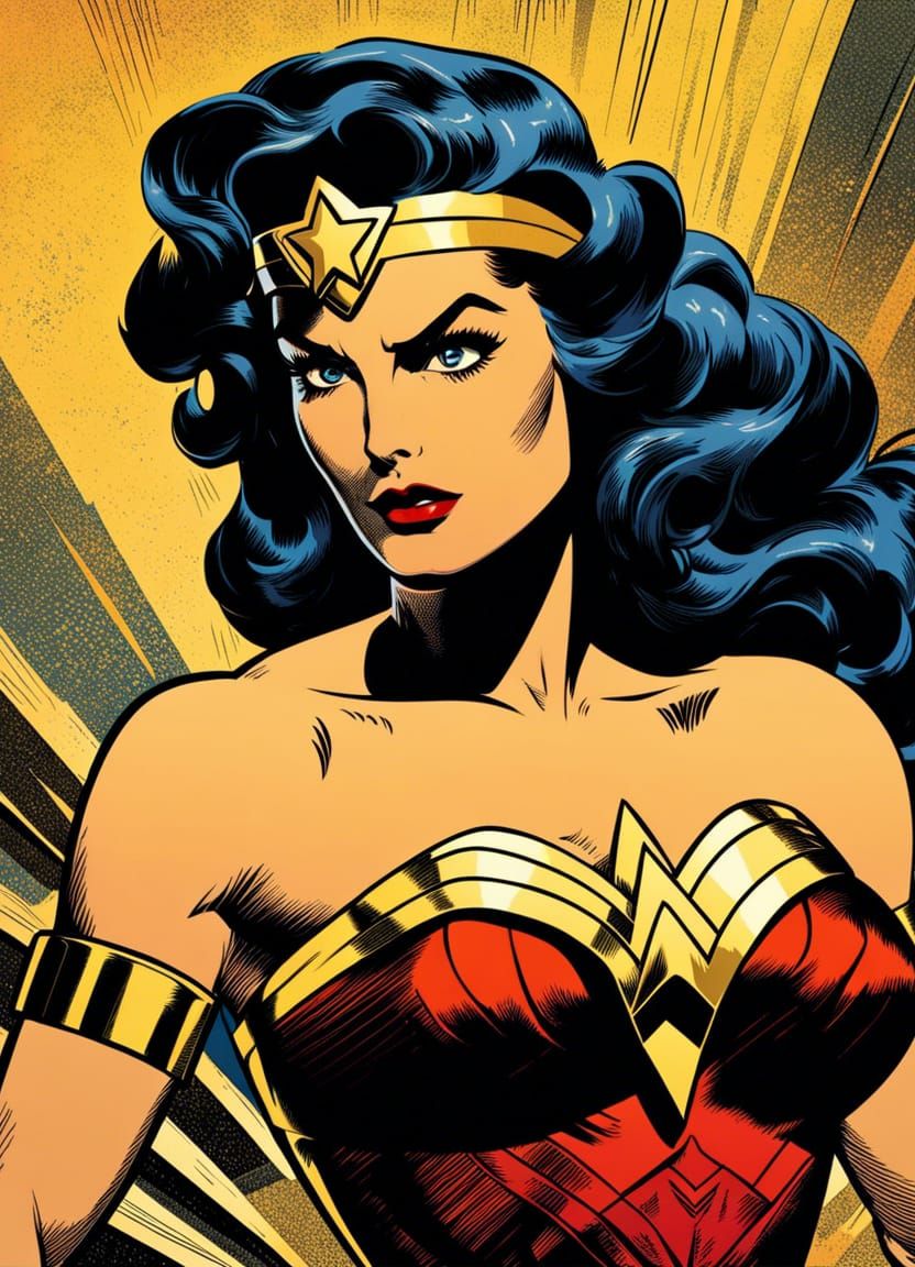 Golden Age Wonder Woman - AI Generated Artwork - NightCafe Creator