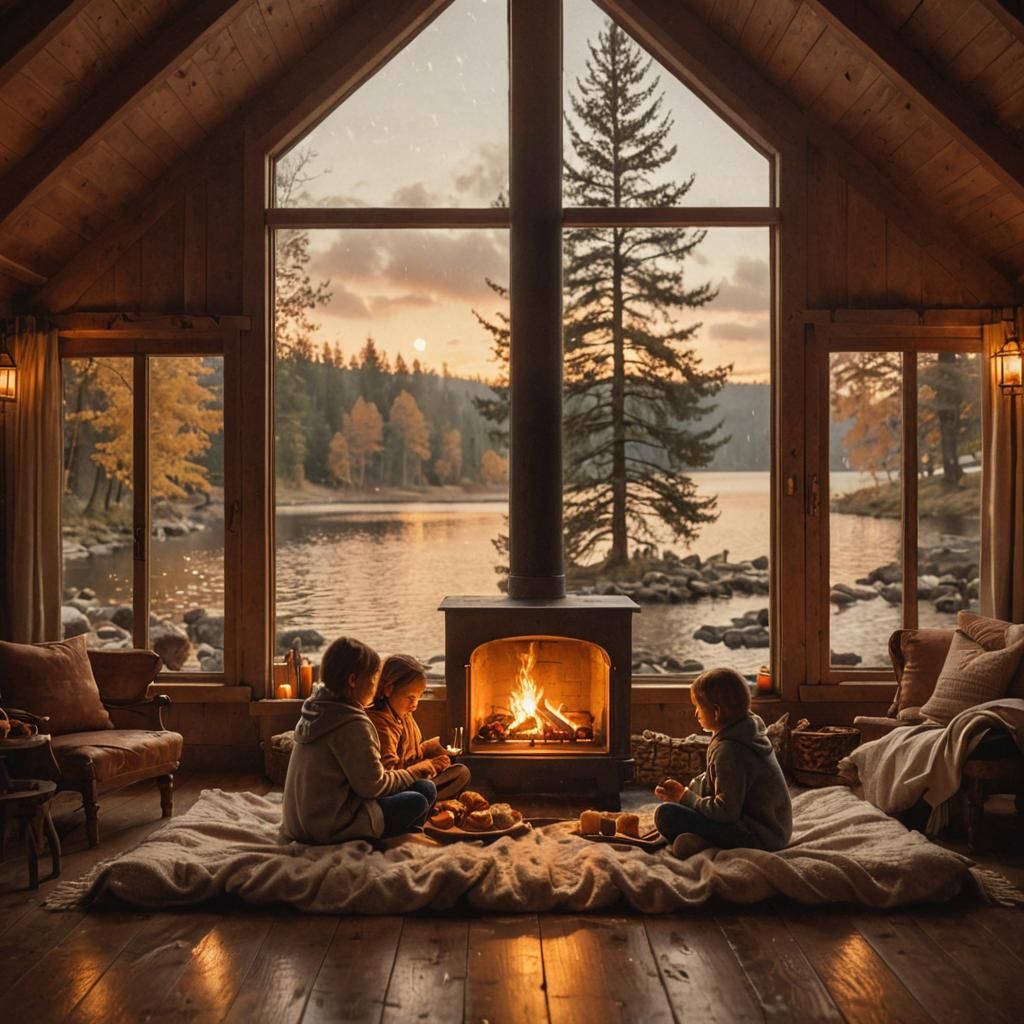 Cabin by the lake  by @DAIV