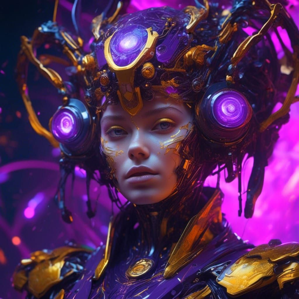 Android robot lady