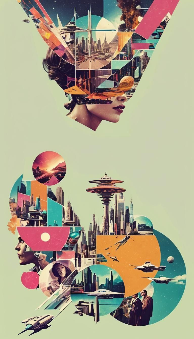 Sketch to collage to AI art 